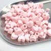 Acrylic spring-colored heart-shaped large-hole beaded solid color heart-shaped loose beads DIY bracelet necklace children's beaded accessories Specification image